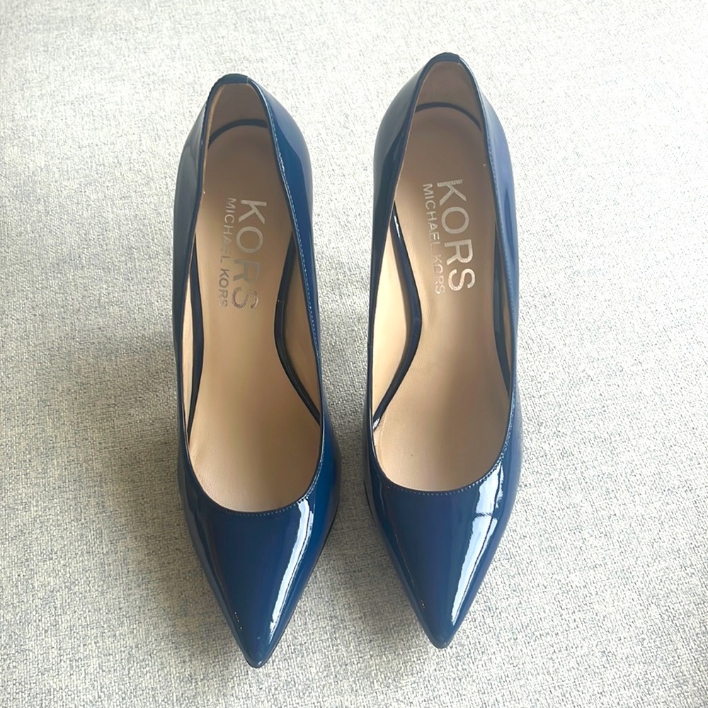 KORS Michael Kors Blue Patent Heels